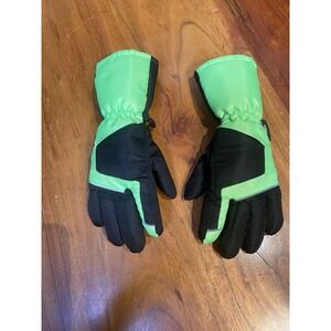 Boys Green & Black Thinsulate Snow & Ski Winter Gloves XS/S Joe Boxer